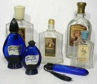 Group Of Vintage Perfume Bottles,  Evening In Paris,  Yardley