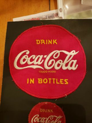 7 " Large Vintage Coca Cola Drink In Bottles Uniform Jacket Patch