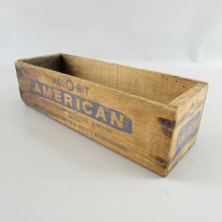 Vintage Mel - O - Bit American 2 Lb.  Wooden Cheese Box - York