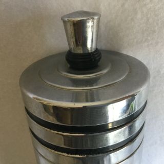 Antique Art Deco Chase Chrome Cocktail Shaker Gaiety Machine Age Skyscraper 2