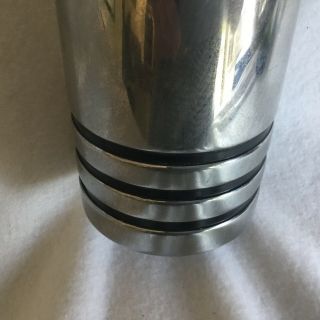 Antique Art Deco Chase Chrome Cocktail Shaker Gaiety Machine Age Skyscraper 3