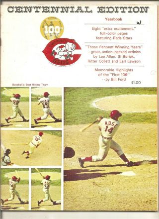 1969 Cincinnati Reds Centennial Edition Baseball Yearbook