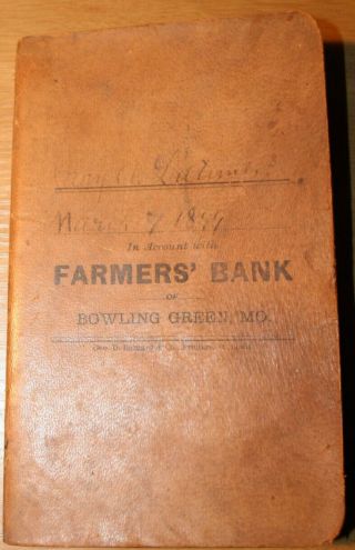 Antique 1899 Woman Hand Written Daily Diary Bowling Green Missouri