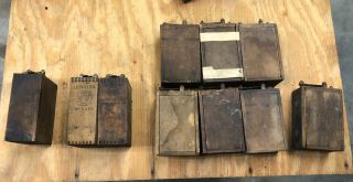 10 Antique Model T Buzz Coil Hit Miss Engine Parts Spark Box Wood Ford Tin Lizzy