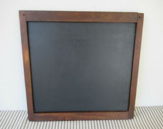 Antique Slate Primitive Vintage 13 - 3/4 " X 14 - 1/4 " School Chalkboard Wood Frame