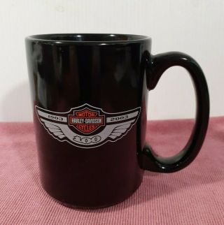 Harley Davidson 100 Year Anniversary 1903 - 2003 Black Coffee Mug 14oz