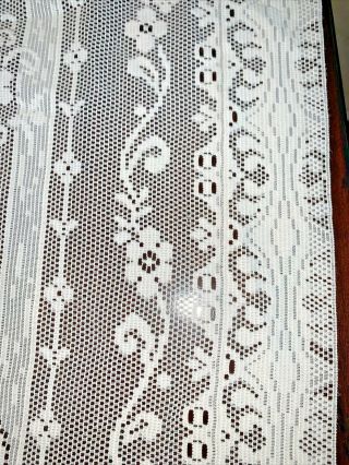 One Vintage LACE Semi - Sheer Curtain PANEL White (57 