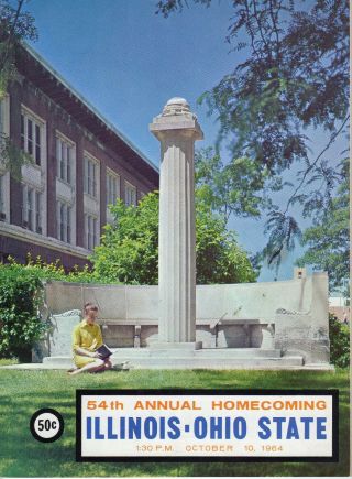 1964 Illinois Homecoming Football Program V.  Ohio State Dick Butkus