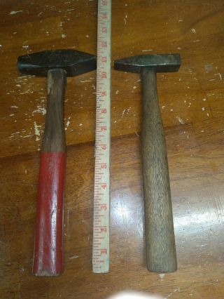 Vintage Fayette R Plumb Cross Peen Hammer 1 Lbs.  7 Oz And Smaller Unmarked Tool