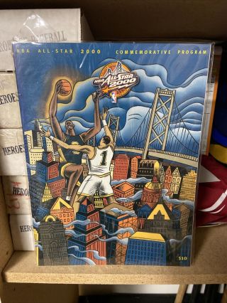 Vintage 2000 Nba Basketball All - Star Game Program Kobe Bryant Shaquille O’neal