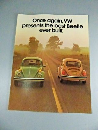 1976 Volkswagen Vw Beetle Sales Brochure Convertible Sedan
