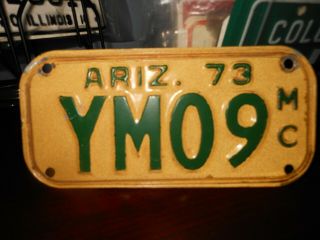 Arizona 1973 Motorcycle License Plate
