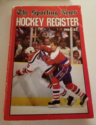 1984 - 85 The Sporting News Hockey Register - Rod Langway Cover