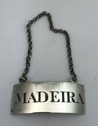 George Iii Solid Silver Madeira Wine Decanter Label,  London 1814 Needs Tlc