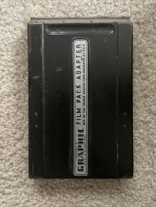 Vintage Graflex Graphic 4 X 5 " Film Pack Adapter Model 2