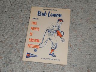 1957 Union Oil 76 Sports Club Booklet 14 Bob Lemon Baseball - Gas -