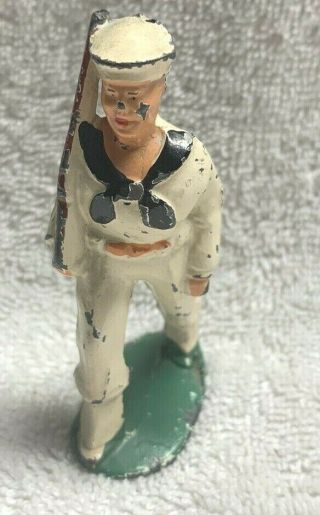 Vintage Barclay Manoil Toy Sailor With Rifle