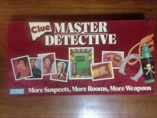 Vintage 1988 Parker Brothers Clue Master Detective Board Game Complete