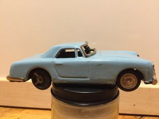 Vintage Blue Ferrari Tin Toy Friction Car Made In Japan