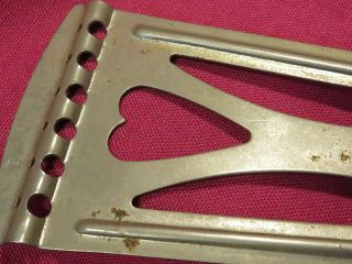 Vintage Nickel Parlor Guitar Tailpiece For Jazz Roots Americana Parlour Bluegras