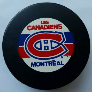 Montreal Canadiens Nhl Vintage General Tire Slug Trench Mfg.  Official Game Puck