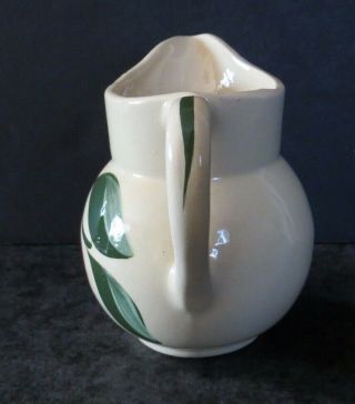 Vintage Watt Apple with 3 leaves pitcher creamer 4 1/4 