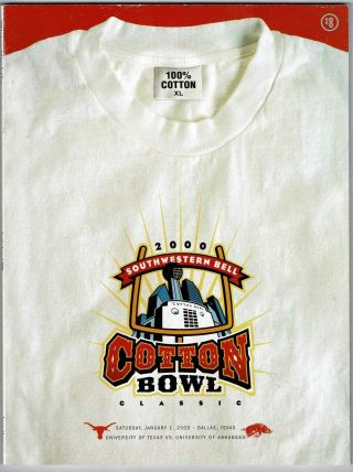 2000 Cotton Bowl Classic Football Program Texas Longhorns Vs Arkansas Razorbacks