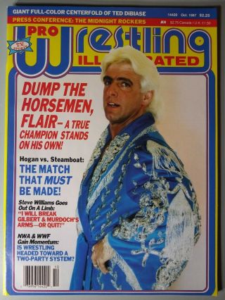 Pro Wrestling Illustrated October 1987 Ric Flair Wcw Wwf Nwa