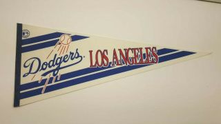 Los Angeles Dodgers Vintage 1980 - 1990 Mlb Pennant La Baseball