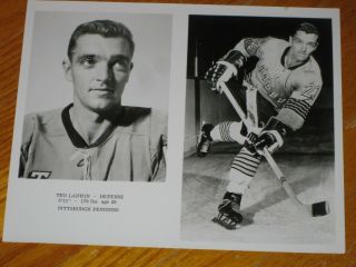 Undated 1967 Pittsburgh Penguins Ted Lanyon Media Nhl Team Photograph Picture