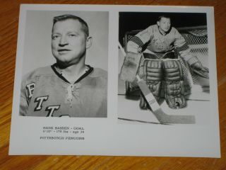 Undated 1967 Pittsburgh Penguins Hank Hassen Media Nhl Team Photograph /picture