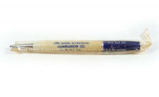 Vtg Advertising Mechanical Pencil Haas Livestock Commission Co.  In Wrapper Nos
