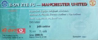 Collectors Ticket Zte Fc - Manchester United Uefa Champions League Qualifying