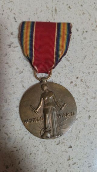 Vintage Wwii World War Ii 2 Freedom Coin Medal 1941 1945 W/ Ribbon Military