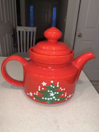 Vintage Waechtersbach Christmas Tree Tea Pot Teapot With Lid W Germany Euc