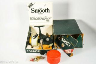 Vintage Zebco Cardinal 6 Antique Fishing Reel In Stand Up Display Box Rs2