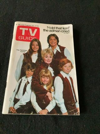 1970 Oct 17 - 23 Tv Guide The Partridge Family Shirly Jones D.  Cassidy Nebraska Ed