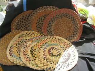Vtg Hand Crafted Braided Chair Pads