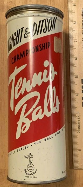 Vintage Wright & Ditson Championship Tennis Ball Tin Without Balls -