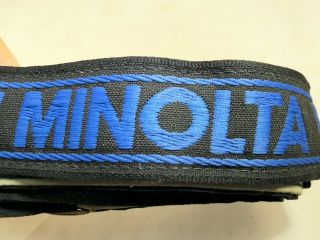 Minolta Shoulder Neck Strap 1.  5 " Wide Vintage Str 100 101 Cameras Blue Black