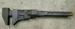 Vintage Cm&stp&p Bemis And Call Company 12 " Adjustable Railroad Monkey Wrench