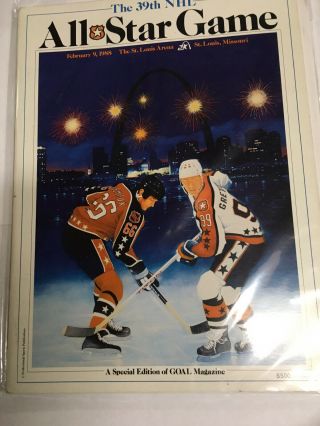 1988 Nhl All Star Game Program - Gretzky Lemieux Cover