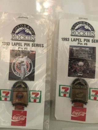 Set Of 11 Colorado Rockies 1993 Lapel Pin Series - Pins 3 - 13 1993 MLB 3