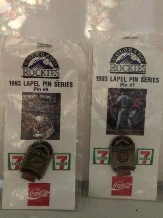 Set Of 10 Colorado Rockies 1993 Lapel Pin Series - Pins 4 - 13 1993 MLB 3