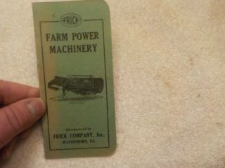 Vintage Frick Co.  Farm Power Machinery 1929 - 30 Frick Co.  Note Pad Waynesboro Pa.