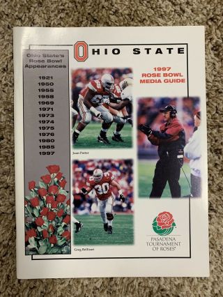 1997 Ohio State Buckeyes Football Rose Bowl Media Guide Champs