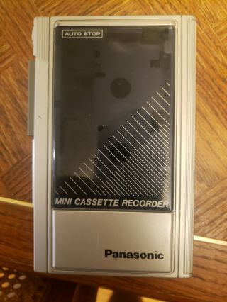 Vintage Panasonic Mini Cassette Recorder Player Rq - 340 Auto Stop