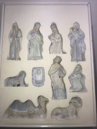 Vtg - Christmas Nativity Set 10 Piece Dynasty Classics Porcelain 5a