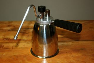 Vintage Vesubio Stovetop Cappuccino Milk Steamer Frother Stainless Steel