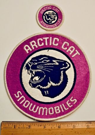 Large 6 ",  Small 2” Vintage 1970s Arctic Cat Snowmobile Patch